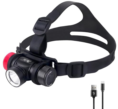 ARCHON DH10 Diving Headlamp Underwater Hand-Free Lighting Dive Light, 1200 Lumens Submarine Rechargeable Headlight with Wider Headband and Top Headband