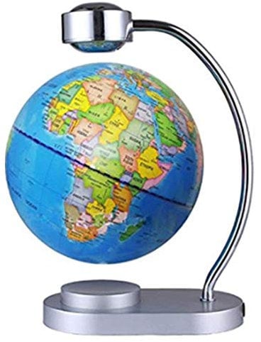 Globes of Earth 8 Inch Floating Globe Light with LED Light,Blue Floating Globe Lamp for Kids Birthday Gifts, Teacher Gifts and Boyfriend Birthday