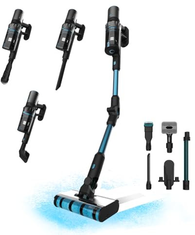 Cecotec Aspirador Escoba sin Cable Conga Rockstar 5500 Hurricane ErgoTwice Animal. 3 en 1, Ciclón Paralelo, 630W, 30 kPa y 180 AW, Autonomía Máxima 90 mins, Tubo Flexible, Cepillo Dual Brush