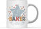 WillowGifts Grey Ceramic Mug, 11 fl.oz, Microwave Safe, Dishwasher Safe, Star British Baker