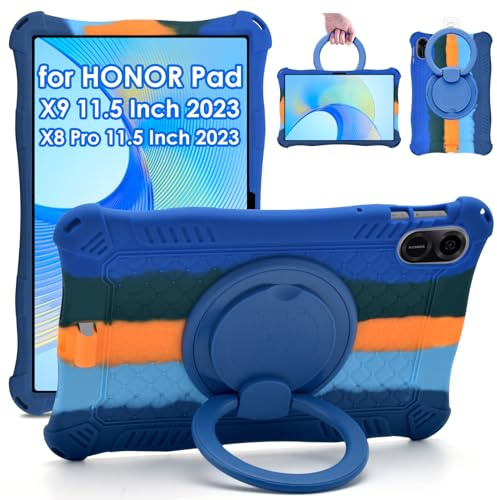KATUMO Silicone Rotating Tablet Case For HONOR Pad X9 11.5 inch Soft Rubber Portable Cover