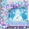 vamei 159 Stück Frozen Geburtstagsdeko Mädchen Lila Blau Luftballon Girlande Schneeflocke Foilen Ballon Tischdecke Hintergrund Frozen Party Deko Eiskönigin Prinzessin Elsa Geburtstagsparty Deko
