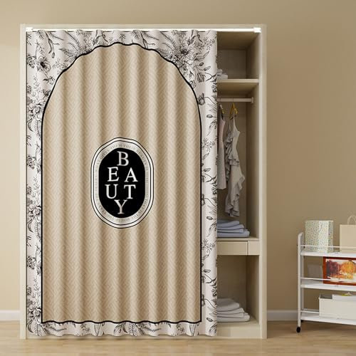 Chaoyilian Cortina a Prueba de Polvo de gabinete,Cortinas de gabinete,Sin Cortina de Polvo de Puerta de gabinete,Cortinas Cocina,Protección de la privacidad,para estantes,armarios,estanterías