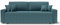 BAÏTA Milo 3-Sitzer-Sofa aus Stoff, Pfauenblau
