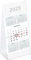 5-Monats-Aufstellkalender 2025 - 10,5x14,5 cm - 5 Monate auf 1 Seite - mit Kopftafel und Datumsschieber - Mehrmonatskalender - 982-0000