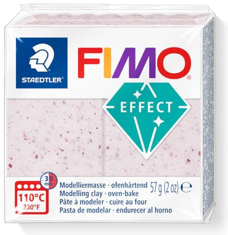 STAEDTLER FIMO Effect- Pain pâte à modeler 57 Grammes - Effet rose botanique - 8010-270