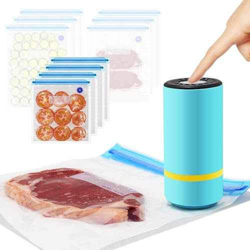 Uadme Vacuum Sealer Food Storage Bags, 6 Pcs Reusable Transparent BPA Free Sous Vide Bags for Food Storage and Cooking, 3 Size Optional Sealed Freezer Bag for Preserving Food (22x21cm)