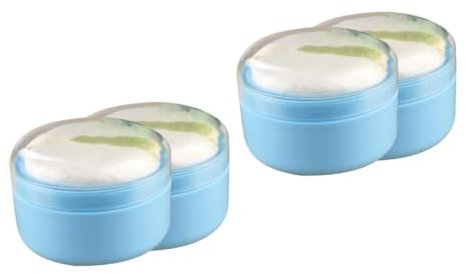 Toyvian 4 Stück Talkum Puderquaste Fall puder dose Babypuderbox Babypuder-Schwammbox Kleinkind wiederverwendbar Puderquaste-Etui bilden Container Trockener Hauch Körperpuder