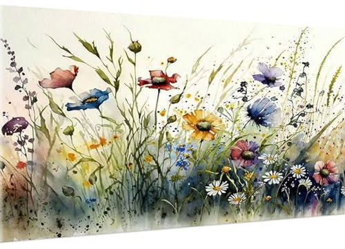 Hongyrjy Wildnis Blumen Diamond Painting Erwachsene Großes 40x60cm-Diamant Painting Bilder Erwachsene,Blumen Daiments Painting Erwachsene als für Geschenk Zuhause Wanddekoration