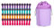 trendfinding 48 pinzas para la ropa con muelles de compresión, de acero inoxidable, tacto suave, 1 bolsa para pinzas de la ropa, color lila y gris