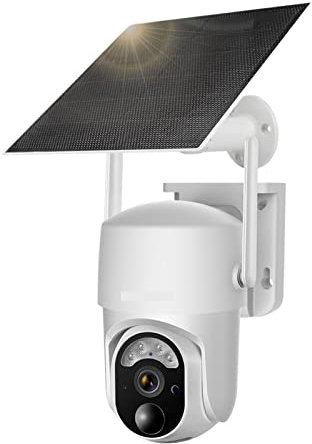 SilteD Telecamera di Sicurezza Solare Esterna 4G SIM Telecamera Solare 4MP WiFi Esterno Wireless 5W Pannello Solare PIR Rilevamento Umano Cam di Sicurezza per Monitor di Allarme Domestico (4MP 4G
