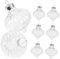 LABRIMP 8st Transparente Plastikkugel Leer Befüllbare Schnapskugeln DIY Badeform Christbaumkugel Ornament Befüllbare Zierkugeln Dekoratives Christbaumkugel-Ornament Weihnachtskugel Kugel