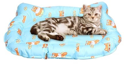 Fmzrbnih Kühlkissen für Hunde – weiche Kühldecke aus Eisseide, bissfeste Hundekühlmatte, wasserdicht, Haustier-Eiskissen für drinnen und draußen, multifunktionales Haustierzubehör