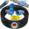 maxgo Camping Stromkabel 25m Wohnwagen Kabel Wohnmobil CEE Stecker Verlängerungskabel 3 Polig 3x2,5 Campingkabel 25 Meter Strom Verlängerung H07RN-F Camper Outdoor Mennekes