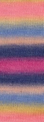 Lana Grossa Colorato Aktion 03 - Sandgelb/Rosa/Blau/Pfirsich/Dunkelblau/Pink
