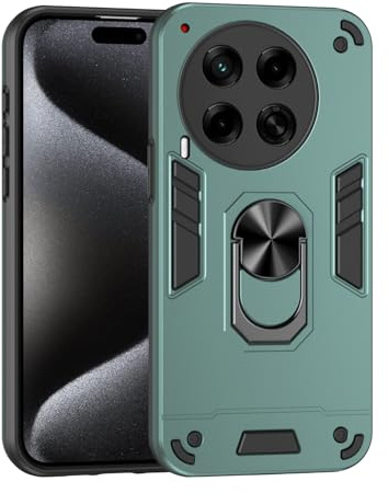 Jiajihua Compatible avec Tecno Camon 30 5G CL7 Coque,Compatible avec Tecno Camon 30 4G CL6 Support magnétique pour Voiture [PC+TPU] 2 en 1 Green