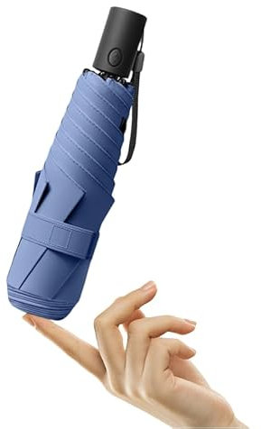 erised's bifrost Automatik, Kompakt, Tragbarer Anti-Rückprall Reise Regenschirm/Schützt die Sicherheit von Kindern/Auf und Zu/6 Rippen/UV Schutz/Regen/Sonne/Leicht, Klein/Rucksack/Damen/Kinder