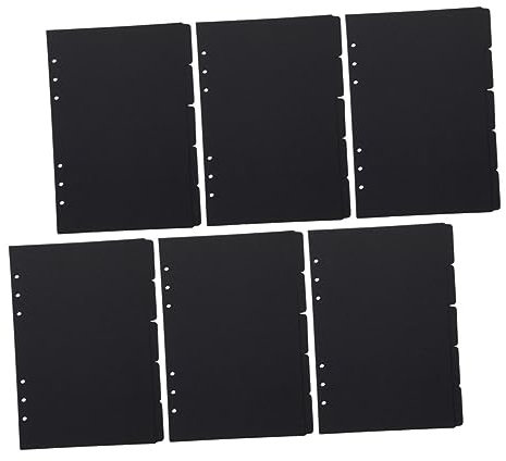 STOBOK 6sätze Ring-ordner-register-trennblätter-papierordner-notizbuch-trennblätter-seitenmarkierer-bürobedarf-notizblock-register