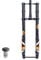 20/26 Inch Black Aluminum Alloy Double Shoulder Snow Inverted Fork Mountain Bike Front Fork Shock Absorber Barrel Shaft 15 * 150mm Suitable for a Variety of Models A,26