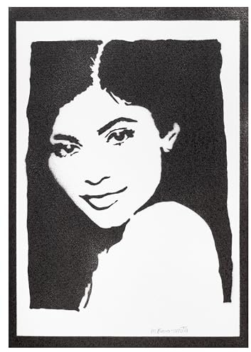 moreno-mata Echtes Handgemachtes Graffiti Kylie Jenner Musik Aesthetic Poster & Kunstdrucke Bilder Plakat Handmade Deko Wandbilder Wohnzimmer Wanddeko Geschenke für Männer und Frauen