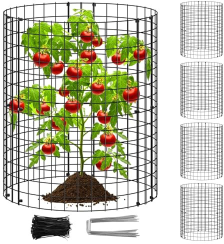 15Pcs Plants Protector from Animals Rustproof 13.7inch Metal Mesh Plants Cages to Keep Animals Out Wire Garden Cloche Plant Protectors for Indoor Outdoor Garden