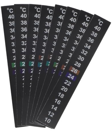Ciieeo 8 Stück Aquarium -Fischtank -Temperaturaufkleber Wasserteststreifen für Aquarien Thermometeraufkleber für Aquarium Temperaturaufkleber für das Haustier