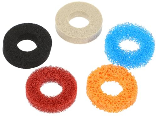 SHINEOFI 5 Stück Teiliges Game Controller Schutzringe Hochwertige Ringe für Präzise Steuerung Rutschfest Rot Blau Orange und Schwarz für Verbessertes Spielerlebnis