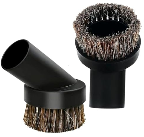 2pcs Brushes for Henry Hoover Attachments,Hose Brushes for Henry Hetty Head Parts and Accessories Universal Replacement Round Horse Hair Dusting Suction Nozzle Cleaner Dust Brush Tool
