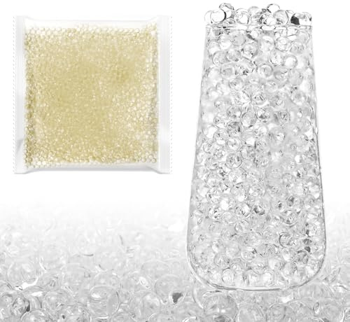 APXEL 10,000pcs Water Beads, Clear Gel Balls | Biodegradable Decorative Water Balls for Home Decor Plants Crafts Vase Filler Stress Relief