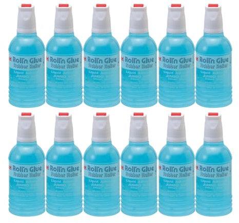 Pentel - Juego de pegamentos líquidos con aplicador de rodillo (12 unidades, 55 ml)