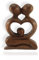budawi® Skulptur liebendes Paar 10 cm Holzfigur Holzskulptur Pärchen Herz Kunsthandwerk aus Bali