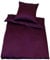 Kinzler B-10004/14 hochwertige Baumwoll-Satin Bettwäsche Uni, modern, 40x80 + 135x200 cm, Pflaume