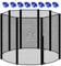 Trampolin Ersatznetz Sicherheitsnetz Trampolinersatznetz Ø 244 | 305 | 366 | 396 | 427 cm Ersatznetz Netz Ersatznetz Fangnetz (Ø 366 cm (8 Stangen))