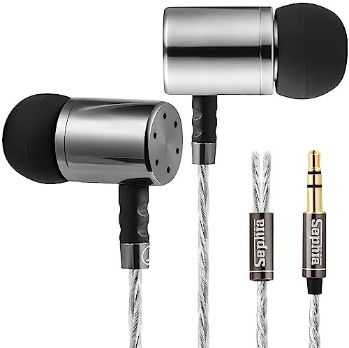 Sephia SP2040 Earbuds in Ear Headphones Wired Earphones with Tangle Free Cord Case HD Bass Noise Isolating Ear Buds 3.5 mm Plug