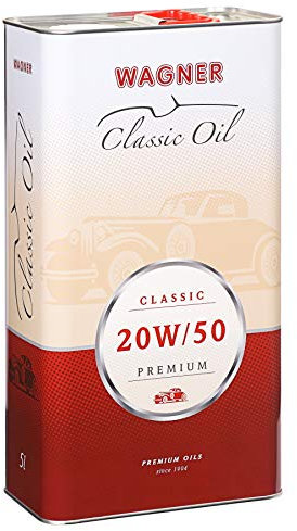 WAGNER Classic Motoröl SAE 20W/50 Premium – API SN/CI-4 zertifiziert | Rein Mineralisches Hochleistungsöl für Otto- & Dieselmotoren | Auch für Motorsport & Motorrad Geeignet | 5 Liter