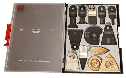 25 x TopsTools SW_UNK25 Mix-Klingen Koffer/Box Set für Bosch Fein (nicht StarLock) Makita Milwaukee Einhell Ergotools Hitachi Parkside Ryobi Worx Workzone Multifunktionswerkzeug