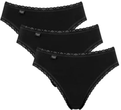 Sloggi Damen 24/7 Cotton Lace Tai C3p Slip, Schwarz, 38 EU