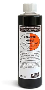 Renuwell Möbel-Regenerator, 500 ml – Intensive Pflege und Regeneration für Holzmöbel und Oberflächen, entfernt Wasserflecken, Kratzer & Hitze - Ringe, Schweizer Qualitätsprodukt