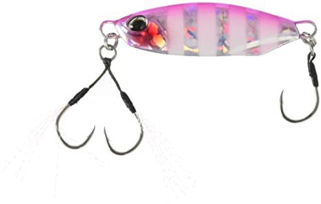 Duo CUILLER A JIGGER DRAG METAL CAST SLOW - 40G - 40, Pink Zebra Glow, 6, Sinking