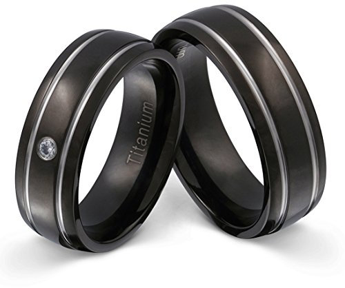 Juwelier Schönschmied Titanringe Partnerringe Trauringe - inkl. WUNSCHGRAVUR - Titan Zirkonia multisizer T20HD - mit AMAZON KONFIGURATOR direkt online gestalten !
