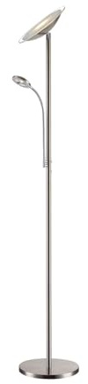 LED Lampadaire 'Malea' à intensité variable (Moderne) en Gris en Métal e. a. pour Salon & Salle à manger (à 2 lampes, A+) de Lampenwelt | Lampadaire Sur Pied, Lampe a Pied, Lampe de Sol