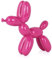 ADM - 'Kleiner Ballonhund' - Skulptur Pop Art aus lackiertem Harz - Fuxia - H27 cm