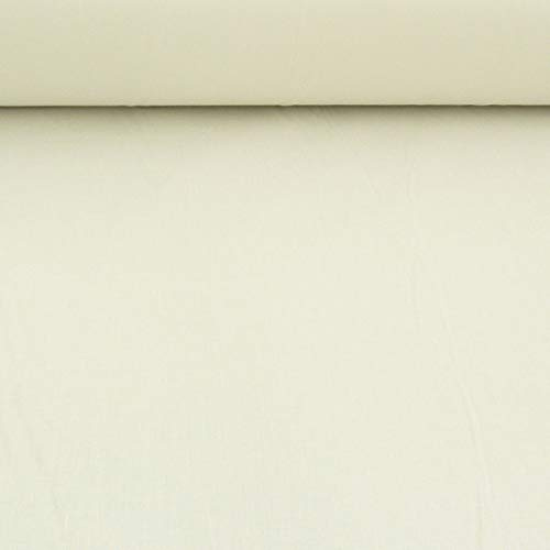 SCHÖNER LEBEN. Baumwollstoff Meterware Fahnentuch Uni Creme 1,45m Breite
