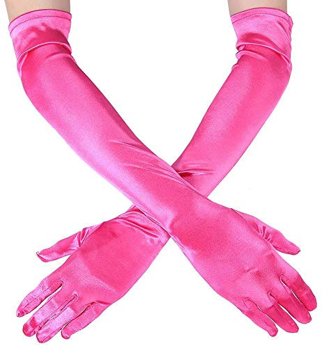 Ruiuzi - Guanti - Donna 21 Inches-rose Taglia unica