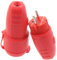 SET Schuko Stecker Kupplung Gummistecker Gummikupplung Schutzkontakt Spritzwasserschutz IP44 3P 16A rot