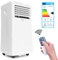 IPOTOOLS Climatiseur mobile avec tuyau d'évacuation d'air 3 en 1 Climatisation portable/Refroidissement/Aération / 9000 BTU/Télécommande/Minuteur 24 h/Liquide de refroidissement R290