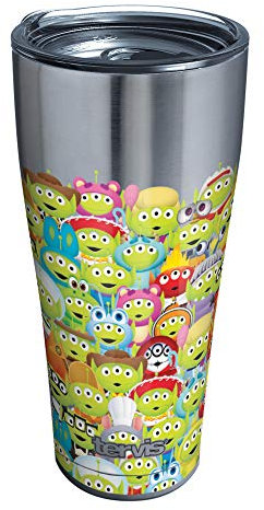 Tervis Disney Pixar Toy Story Alien Triple Walled Insulated Tumbler Travel Cup Keeps Drinks Cold & Hot, 30oz Legacy, Stainless Steel