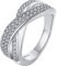 YL Damen Ring 925 Sterling Silber mit 5A Zirkonia X Unendlichkeit Kreuz Ring(Größe 56）