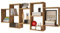 Mirjan24 Wandregal Trio 001, Dekoregal Wandboard, Buchregal, Hängeregal, Wandschrank, Hängeschrank, Regal (Wotan)