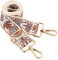 ZOUIQSS Damen Goldfarbene Bunter Schultergurt längenverstellbarer breiter Tragegurt Schultergurt für Handtaschen 3.8cm breit 73-125cm-Schultergurt für Handtaschen((3.8CM) Color37)
